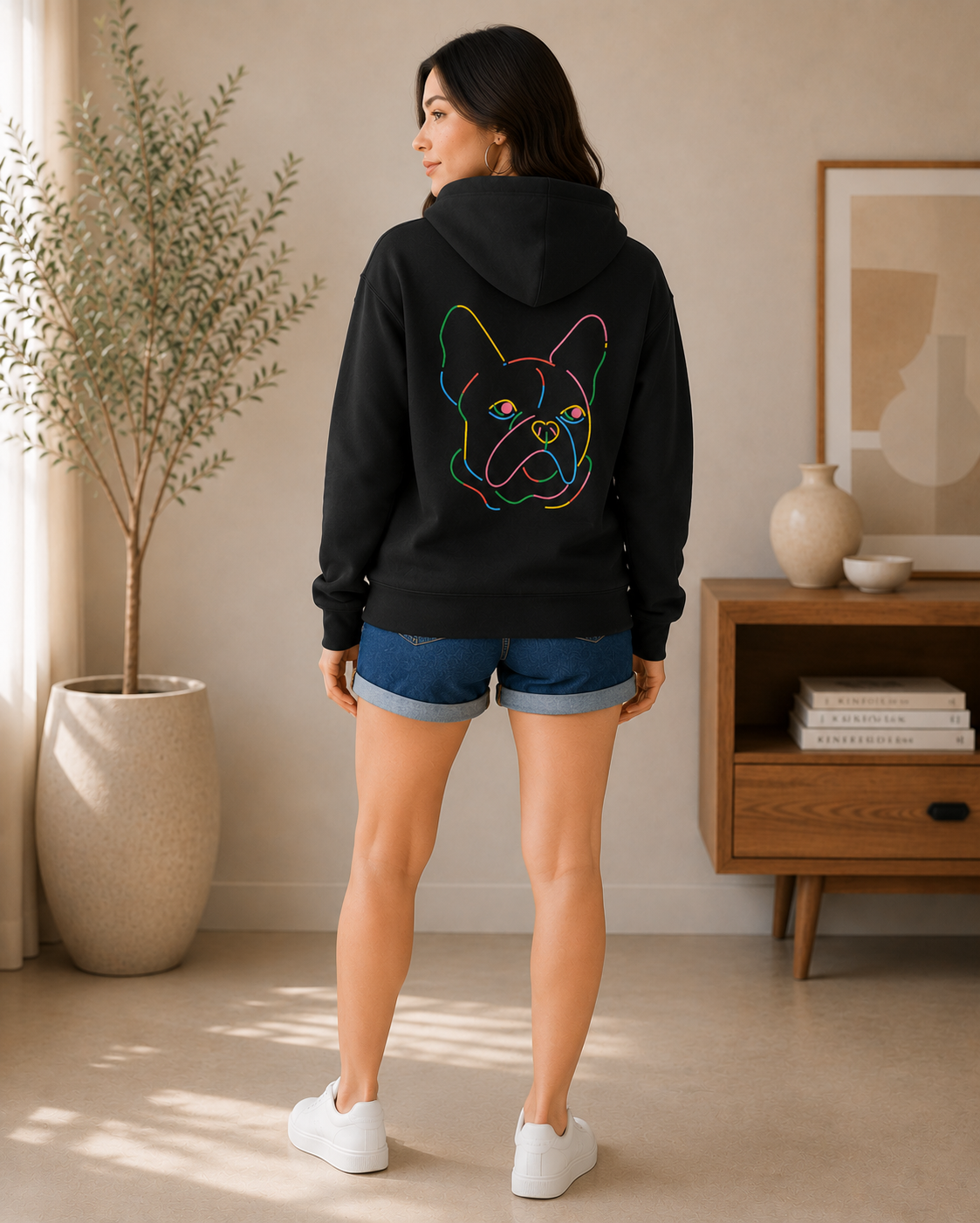 Good Vibes Loyal Heart — Black Graphic Hoodie