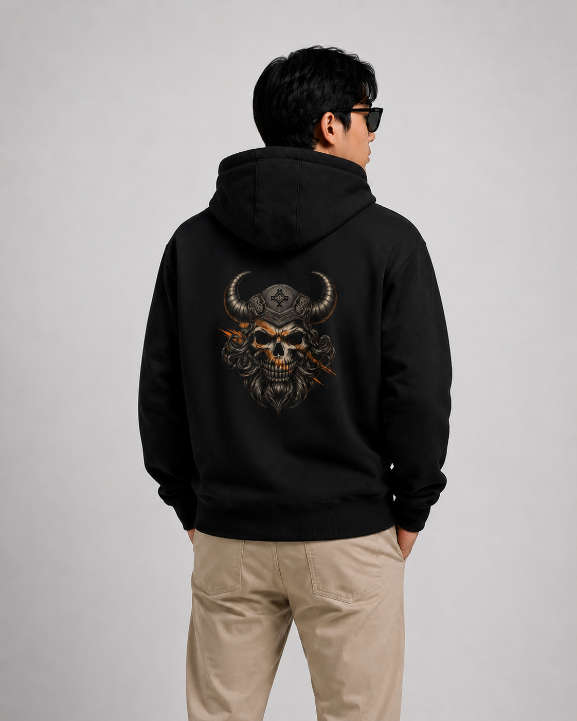 Forge the Future Heavyweight Skull Graphic Hoodie